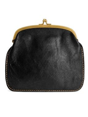 Vintage Bonnie Cashin for Coach Cashin Carry Black Leather Foldover Purse Clutch